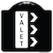 Signmission Valet Right Arrow Heavy-Gauge Aluminum Architectural Sign, 18" x 18", BW-1818-22742 A-DES-BW-1818-22742 - alternate 1